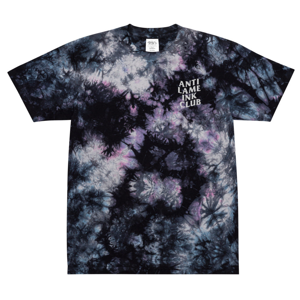 Anti-Lame Ink Club Oversized Tie-Dye T-Shirt (Embroidered Logo)